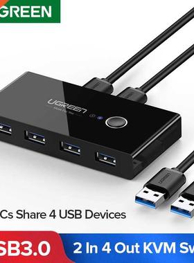 USB KVM Switch USB .0 2.0 Switcher for Keyboard Mouse Print