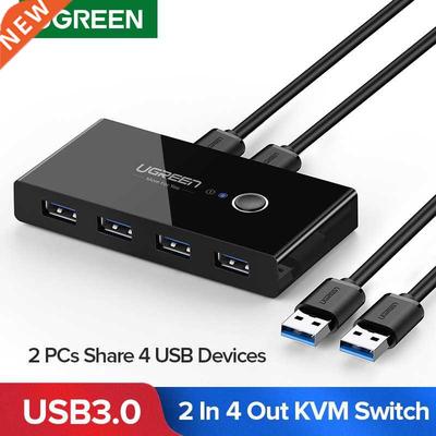 USB KVM Switch USB .0 2.0 Switcher for Keyboard Mouse Print