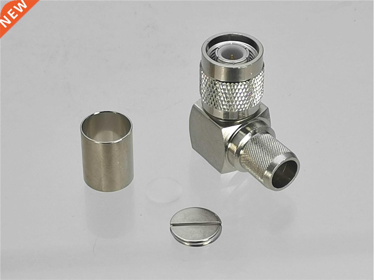 1Pcs Connector TNC Male plug Right angle Crimp For RG8 LMR40