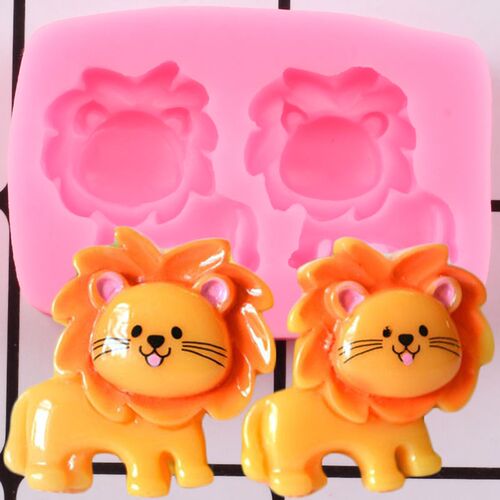 3D Cartoon Lion Silicone Mold Animal Cake Decorating Tools B