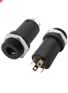 2Pcs PJ-3164 3.5mm 4 Pin Headphone Stereo Socket Panel Mount