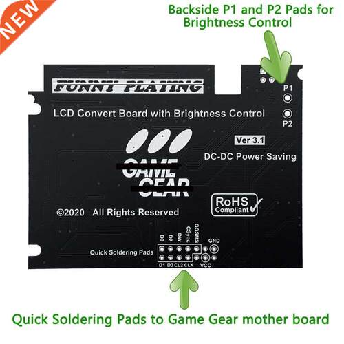 V3.1 LCD Screen Kits For SEGA for Game Gear Highlight Displa