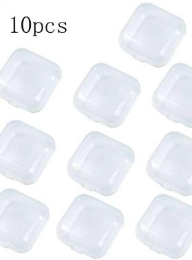 10Pcs Mini Boxes Square Clear Plastic Jewelry Storage Case C