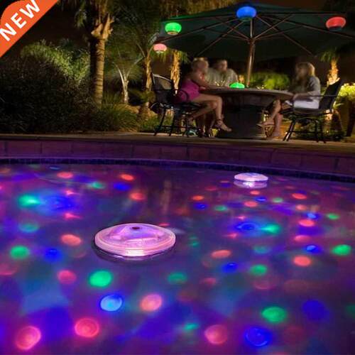 LED Disco Light Swimming Pool Waterproof Solar Power Multi D