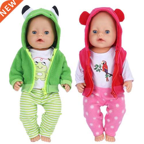 Doll Clothes Fit 43 cm Doll Cute Frog Parrot Suit 18 Inch Do