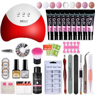 Poly Gel Set Nail Kit 36w LED Lamp Nail Gel Polish Set Quick