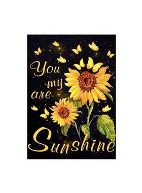 Damond Pantng Kts, 5D Butterfly And Sunflower Full Drll