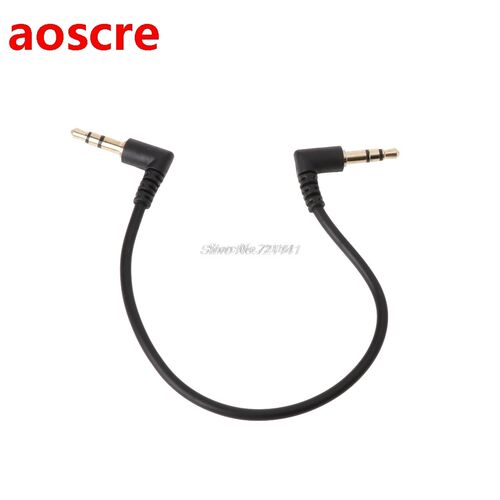 90 Degree Right Angled 3.5mm Jack Male To Male Stereo Audio