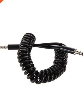 3.5mm ereo Audio Male to Male Spiral Retractable Cable for