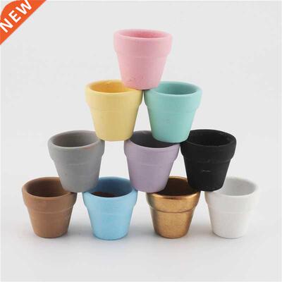 1 Piece Mini Teeny Colourful Terracotta Pot Clay Ceramic Pot