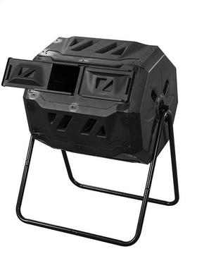 Compost Bin Outdoor Dual Chamber Tumbling Composter Gardenin