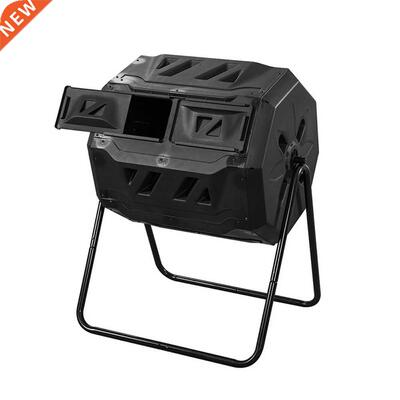 Compost Bin Outdoor Dual Chamber Tumbling Composter Gardenin