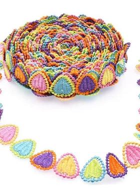 15 Yards Colorful Love Fabric Embroidery Polyester DIY Lace