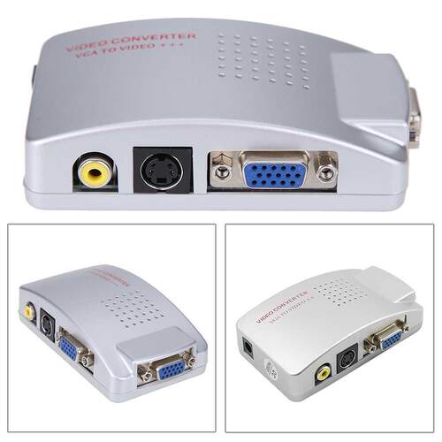 Universal NTSC PAL VGA to TV AV RCA Signal Adapter LCD Out C