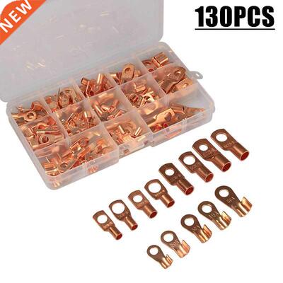 130PCS SC6-25 Copper Ring Lug Welding Terminals & OT 10A