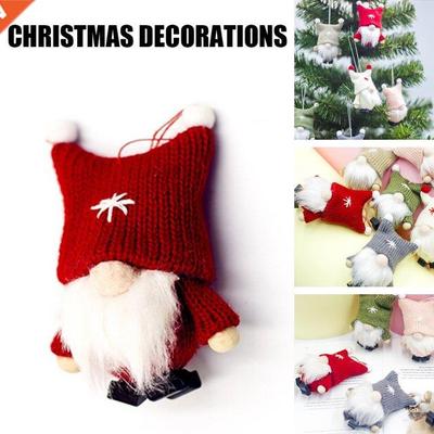 Christmas Tree Hanging Gnomes Ornaments Xmas Doll Pendant Fe
