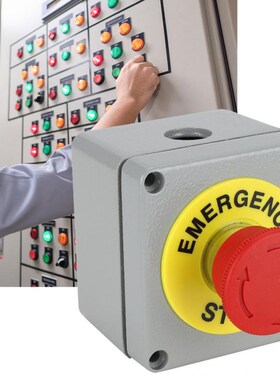 Aluminum Switch Box 1 Button Emergency Stop Control Operatio