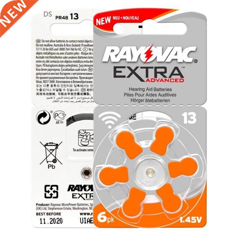 RAYOVAC EXTRA 6 PCS Zinc Air Performance Hearing Aid Batteri