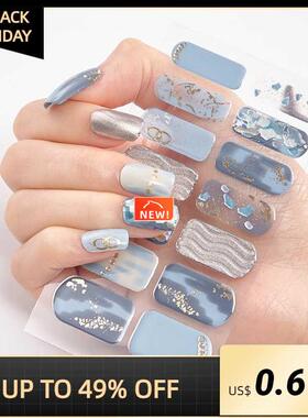 New Year Patned Nail Decor Nail Polish Nail Art Stickers Ful