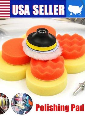 10Pcs 3inch/75mm Sponge Car Polisher Waxing Pad Buffing Kit