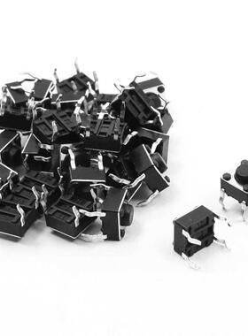 25pcs 6x6x8mm Round Pushbutton 4 Pins SMD SMT Momentary Tact