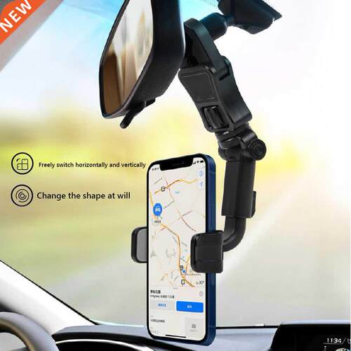 Universal Car Rearview Mirror Mount Phone Holder For Cell Ph