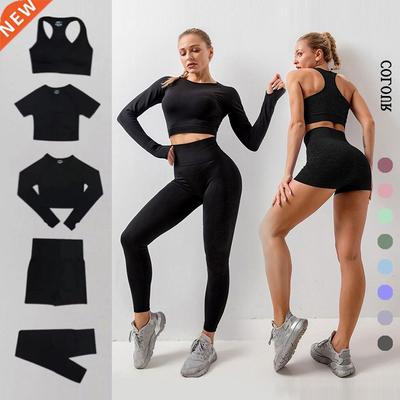 2//5PCS Seamless Yoga Set Gym Clothing Workout Clothes Wome