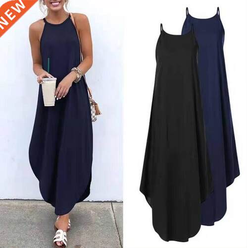 5XL Summer Strap Sleeveless Irregul Pty Maxi Women Dress