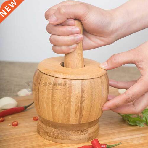 Multifunction Garlic Press Wood Mortar And Pestle Set Manual