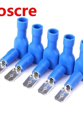 100PCS 16-14AWG Insulated Spade Crimp Wire Cable Connector T