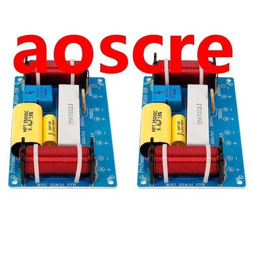 2Pcs Speaker 3 Way Audio Frequency Divider Trele + Midrange
