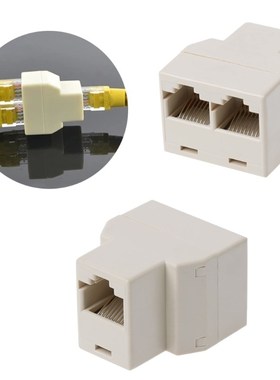 RJ45 CAT5 CAT5E Network Ethernet 1to2 Connector Adapter Net