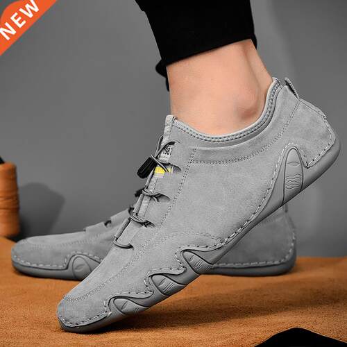 Men	s Sneakers cow suede Leather Men Loafers Shoes Fashio