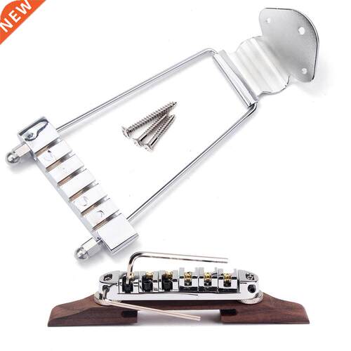 Height Adjustable Wooden Bridge Tailpiece Set for Archtop Ja