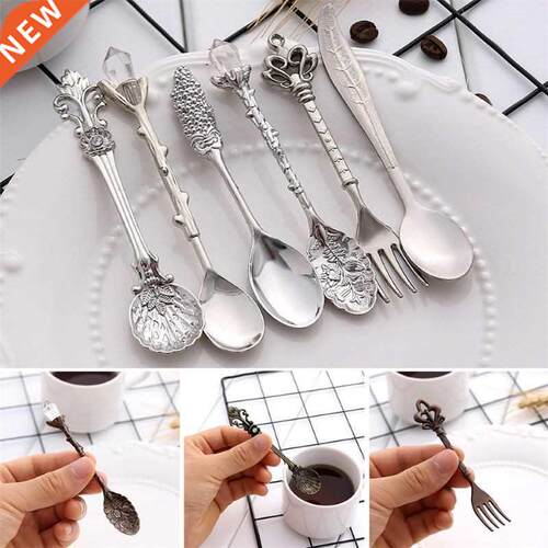 6Pcs/Set European Palace Tableware Exquisite Spoons Fork Fru