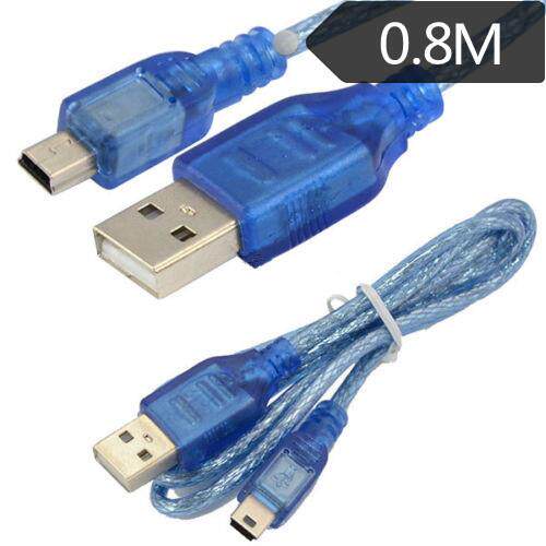 80CM USB 2.0 A MALE TO MINI B 5-PIN MALE PC DATA CABLE