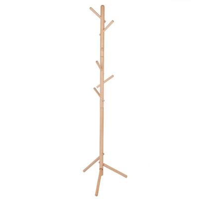 Clothes Rack Free Standing Wood Coat Rack Stand Hat Hanger w