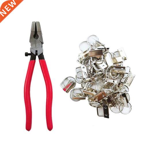 32Pcs DIY Fabric Hardware Key Chain Fob Wristlet Hardware Wi