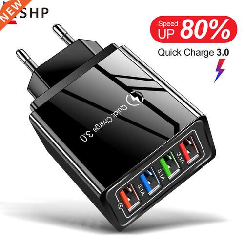 EU/US Plug USB Charger Quick Charge 3.0 For Phone Adapter fo