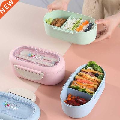 Lunch Box Microwave Leakproof Wheat Straw Office Dinnerware