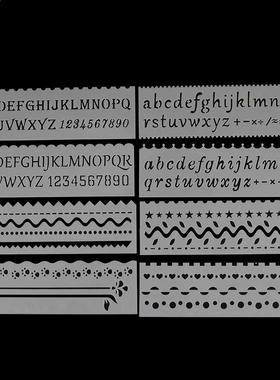 Letter Wave Shaped DIY Craft Hollow Layering Stencil Wall P