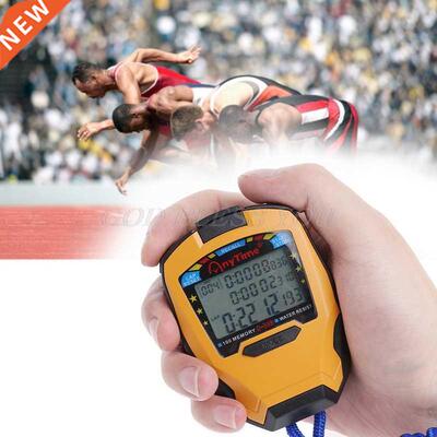 Professional Stopwatch 3 Rows 100 Laps 1/1000 Seconds Digita