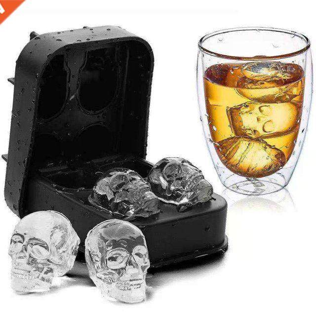 1pcs Ice Cube Maker DIY Creative Silica Gel Skull Shape Tray