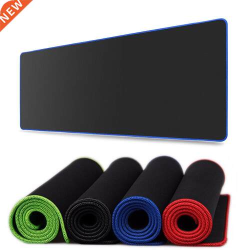 Pure Black Large Gaming Mouse Pad Colorful Lockedge Mouse Ma