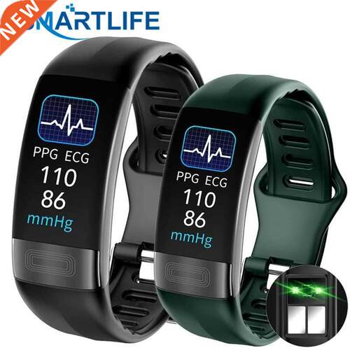 P11 Plus ECG+PPG Smrt Brcelet Blood Pressure Hert Rte Mo