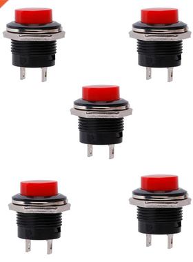 5Pcs 16mm AC125V 6A R13-507 OFF/ON Momentary Self-reset Swit