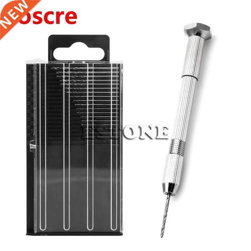 Mini Spiral Hand Manual Drill Chuck Twist Pin Vise Bits Kits