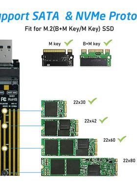 RTL9210B M.2 NVMe SSD to USB .1 Adapter PCI-E to USB-A .0