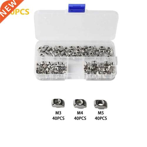 120Pcs M3 M4 M5 Nickel Plated T nut Hammer Head Fasten Nut