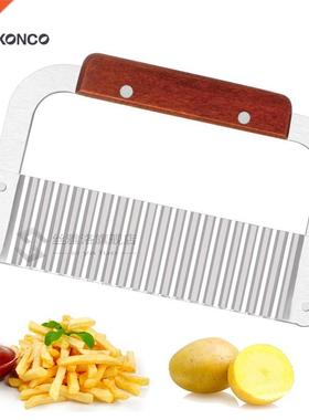 KONCO Crinkle Cutters Stainless Steel Wave Potato Cutter Cri